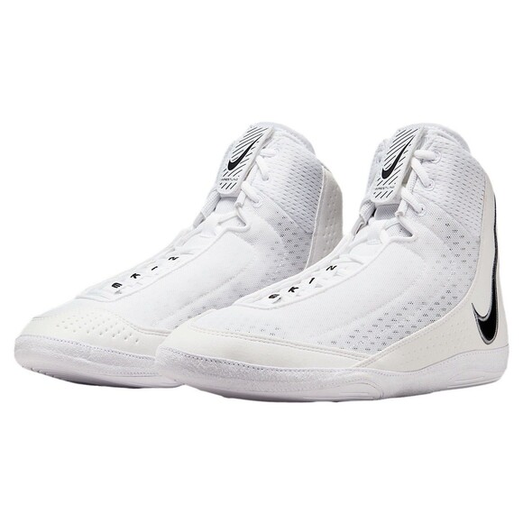 Size 9.5 Nike Inflict 4 White Black Mens Wrestling Shoes HM9674-100 main image 4